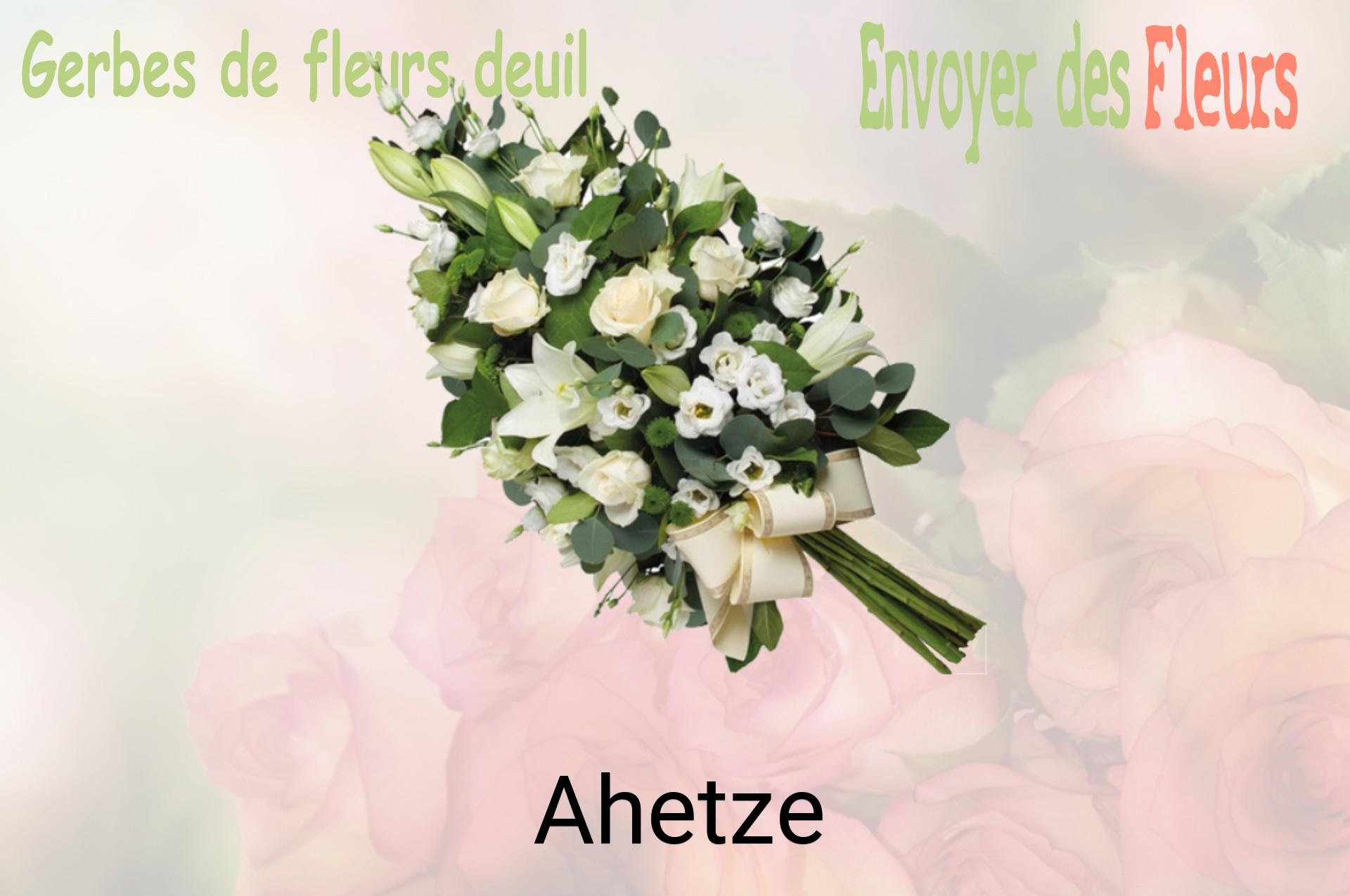 Gerbe de fleurs de deuil livrée à Ahetze